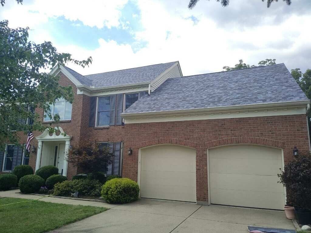 A new roof installation in Cincinnati, OH by Gold Peak Roofing