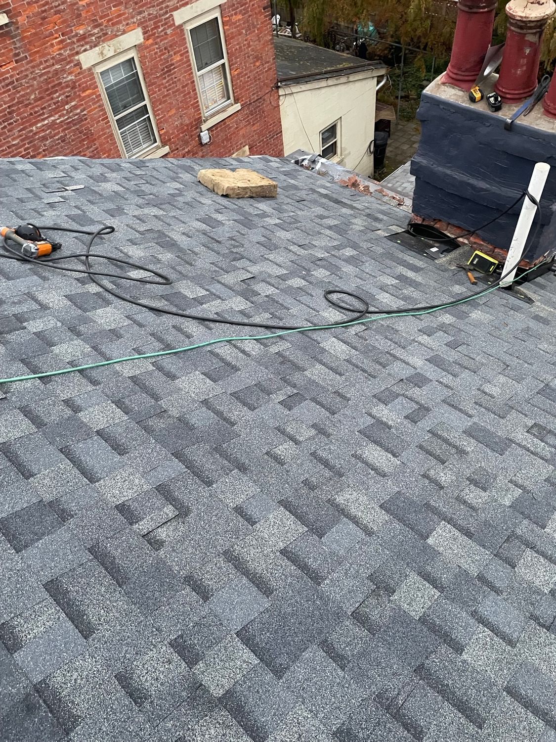 A roof replacement in Cincinnati, OH by Gold Peak Roofing