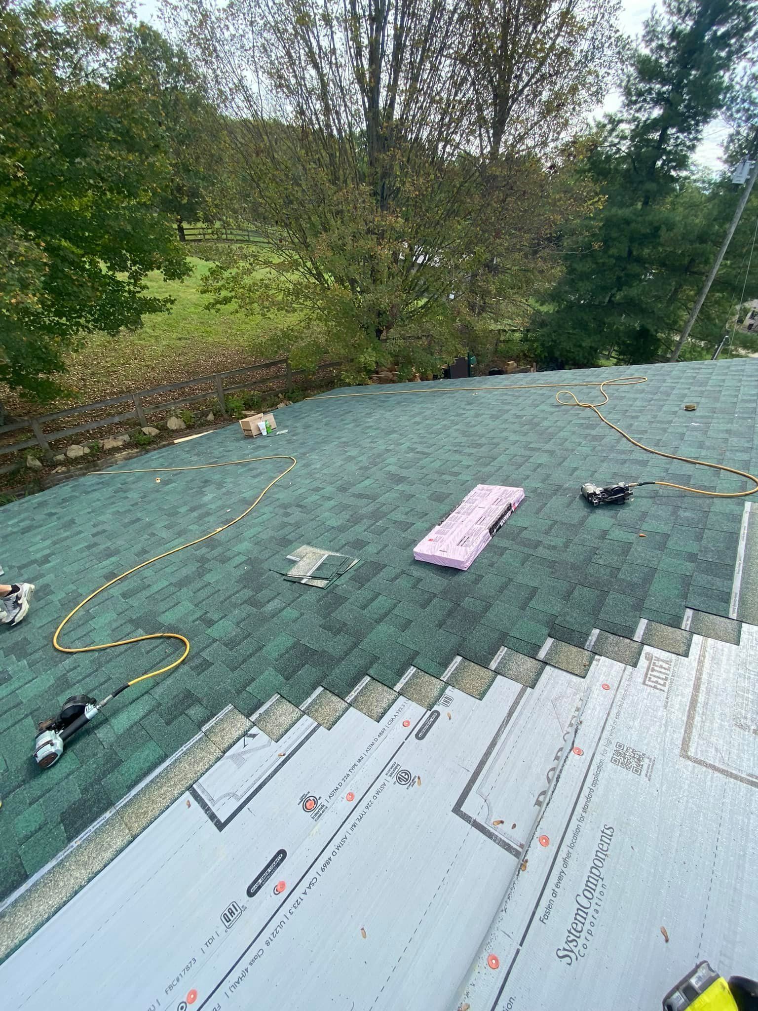 A green roof installation in Independence, KY by Gold Peak Roofing