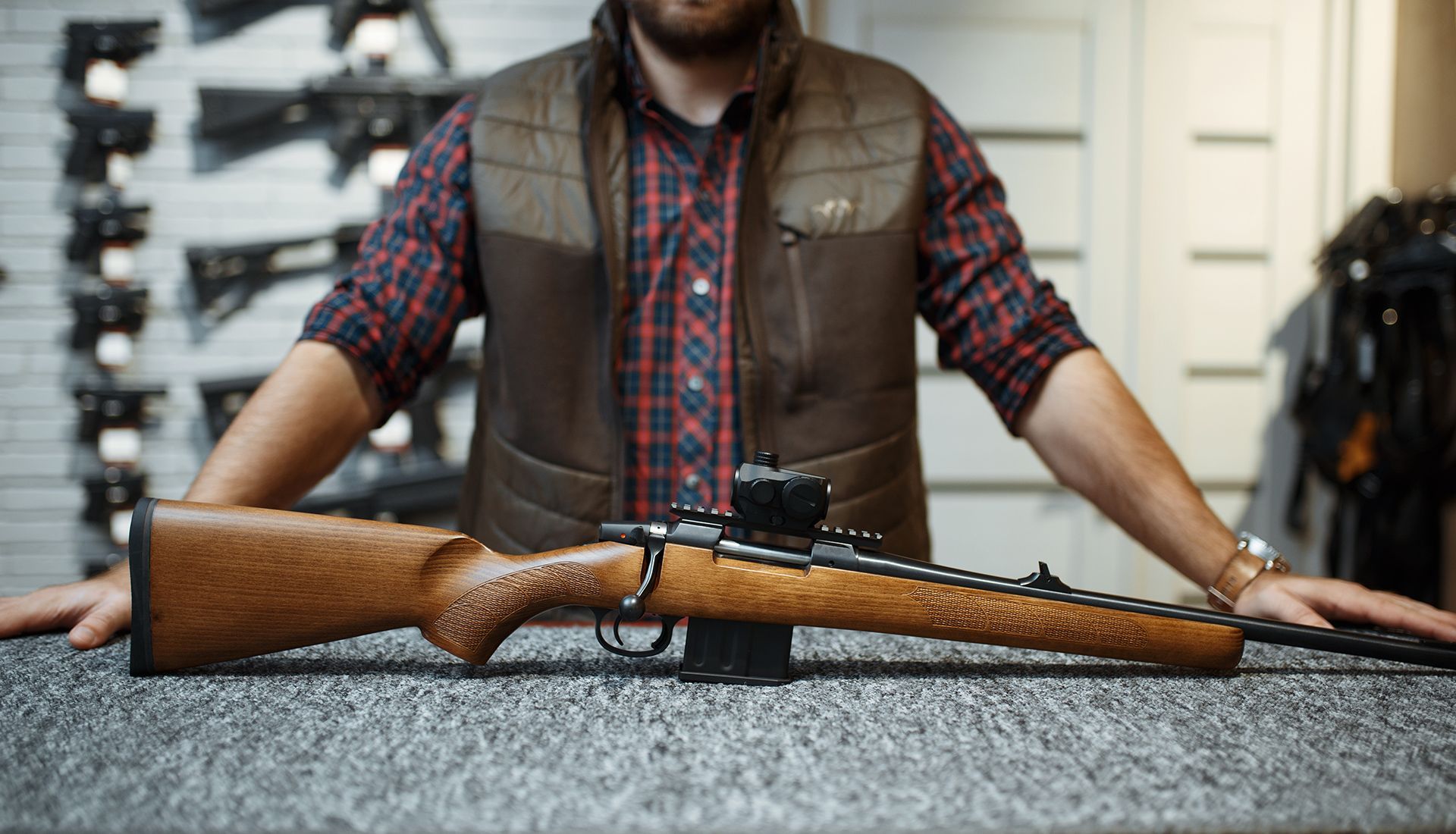 Man Repairing Gun