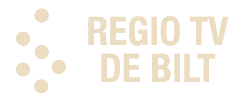 Regio TV De Bilt logo in beige with six dots on white background