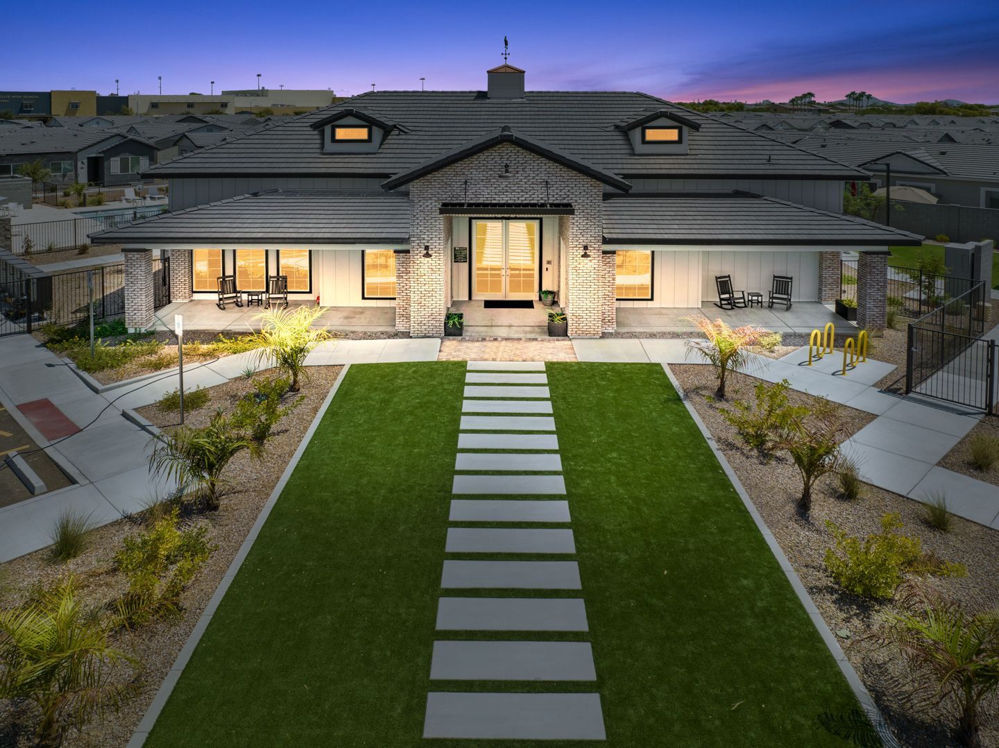 Photo by Phoenix Drone Pros, Robert Biggs, An aerial view of a house with a walkway leading to it