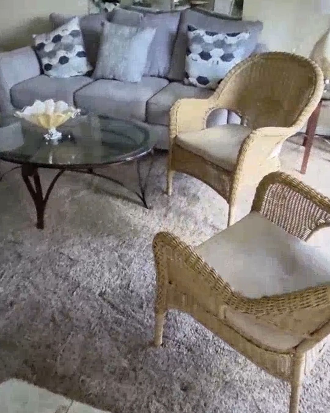 Flooded living room in a Clearwater Beach FL home after Hurricane Helene storm surge