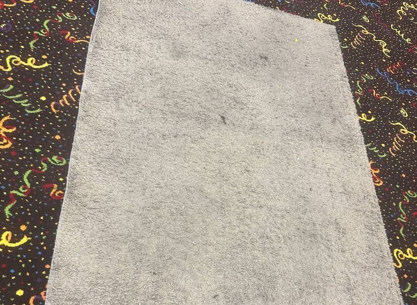 gray rug-before