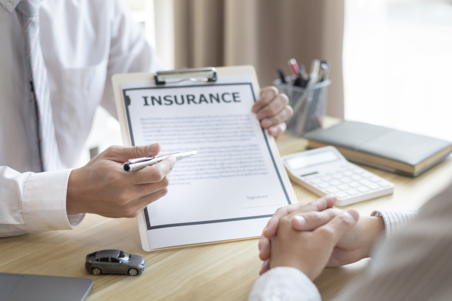 Working with insurance adjuster