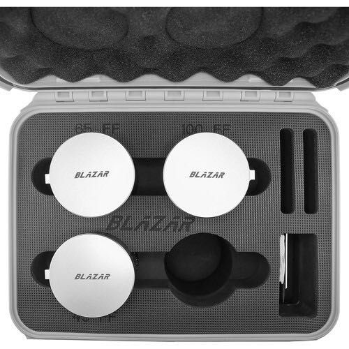 BLAZAR LENS Remus 45/65/100mm T2.0 Full-Frame 1.5x Anamorphic 3-Lens Kit with Case (Canon EF, Amber Flare)