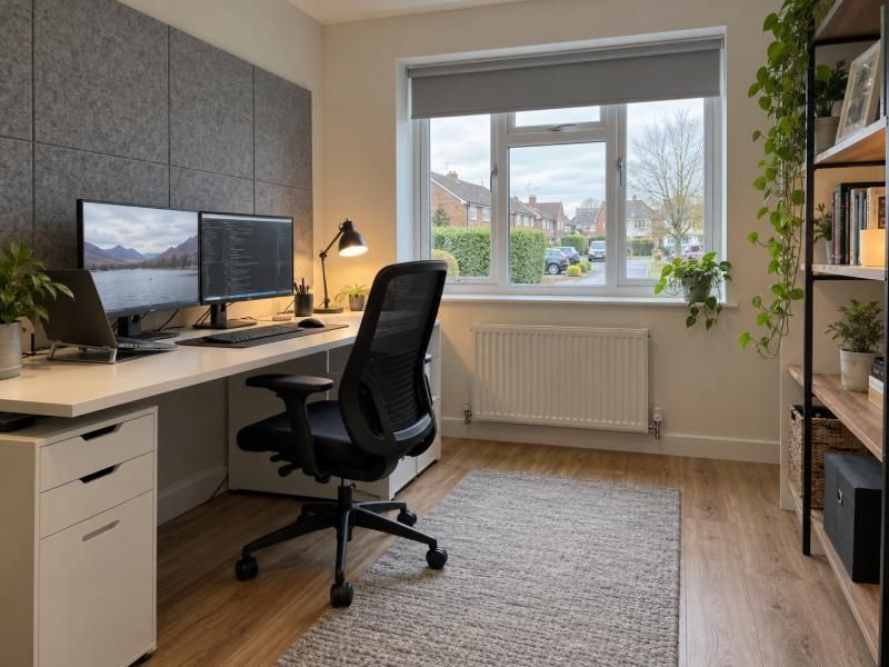 Garage conversion to home office: Power, data and comfort