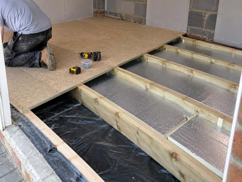 Garage conversion to living room: Extras for a cosy lounge