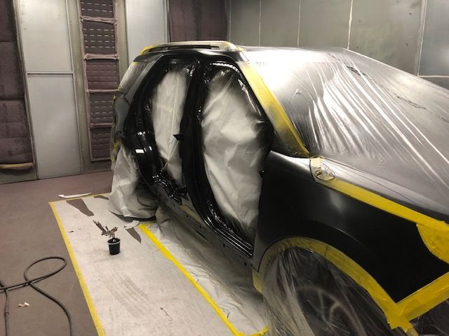 Car in Paint Booth Preparation | Car Pro Auto Repair & Collision