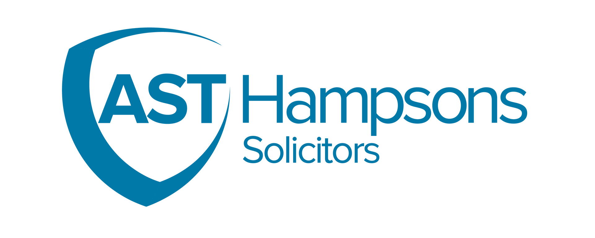 AST Hampsons Solicitors logo: blue shield with 