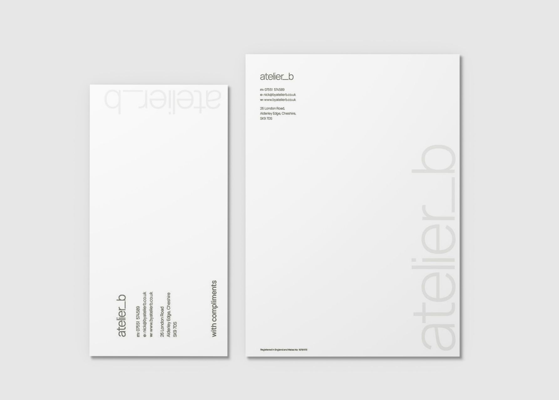Business card and letterhead design for