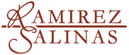Ramirez Salinas logo in brown text.