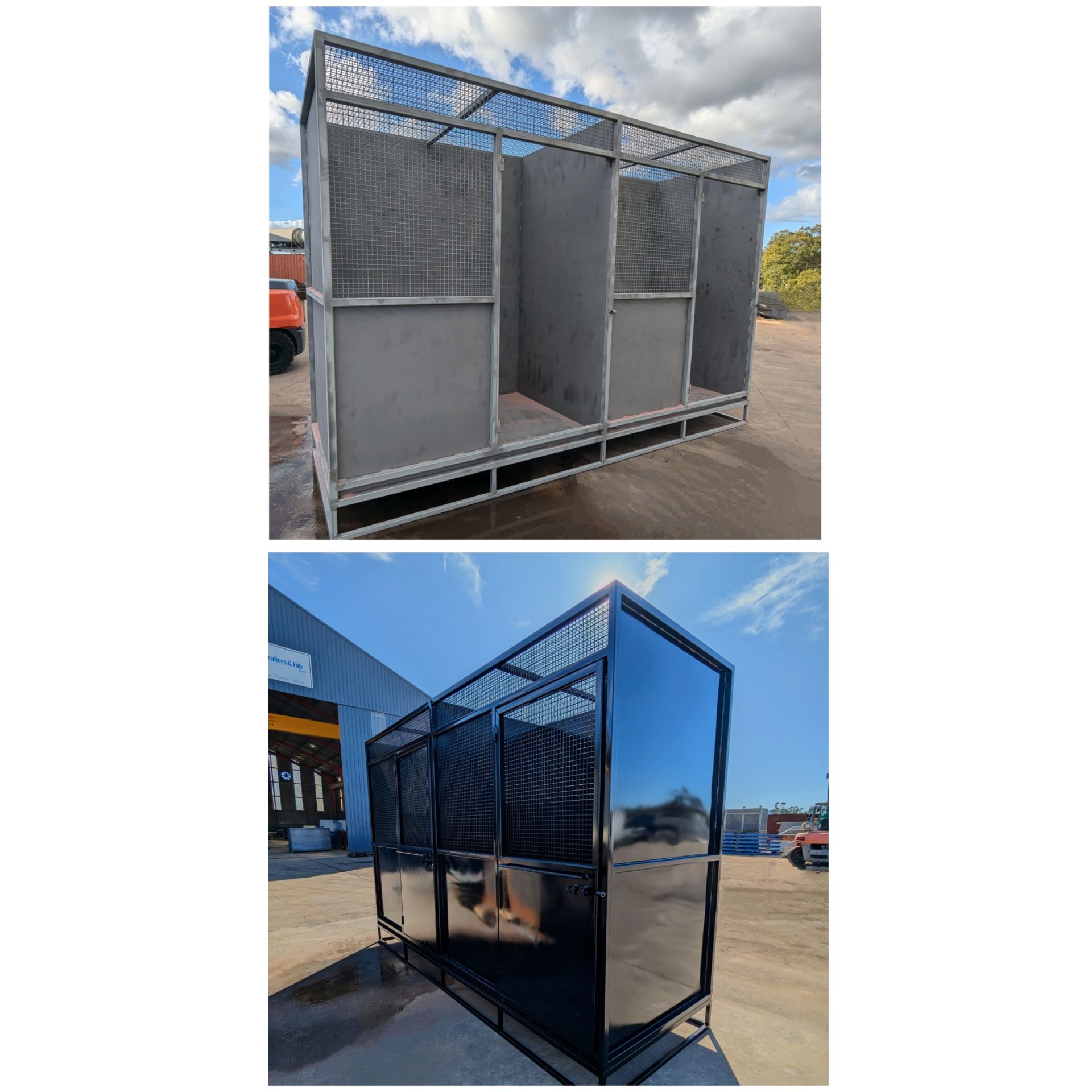 Two Steel Cages — Eddies Trailers & Fab in Muswellbrook, NSW