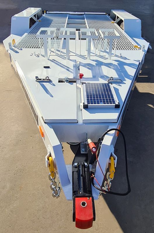 A White Trailer with A Solar Panel on Top of It — Eddies Trailers & Fab in Mudgee, NSW
