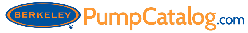 Logo de Berkeley PumpCatalog.com avec ovale bleu et texte orange sur fond blanc