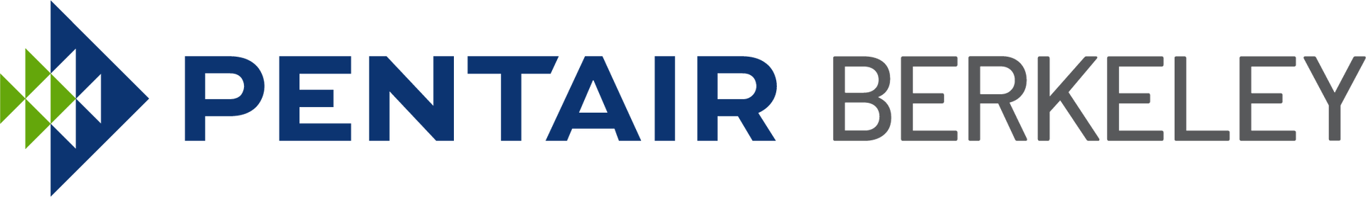 Logo Pentair Berkeley avec icône en forme de losange bleu et vert et texte gris sur fond blanc