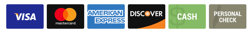 A row of visa mastercard and american express logos