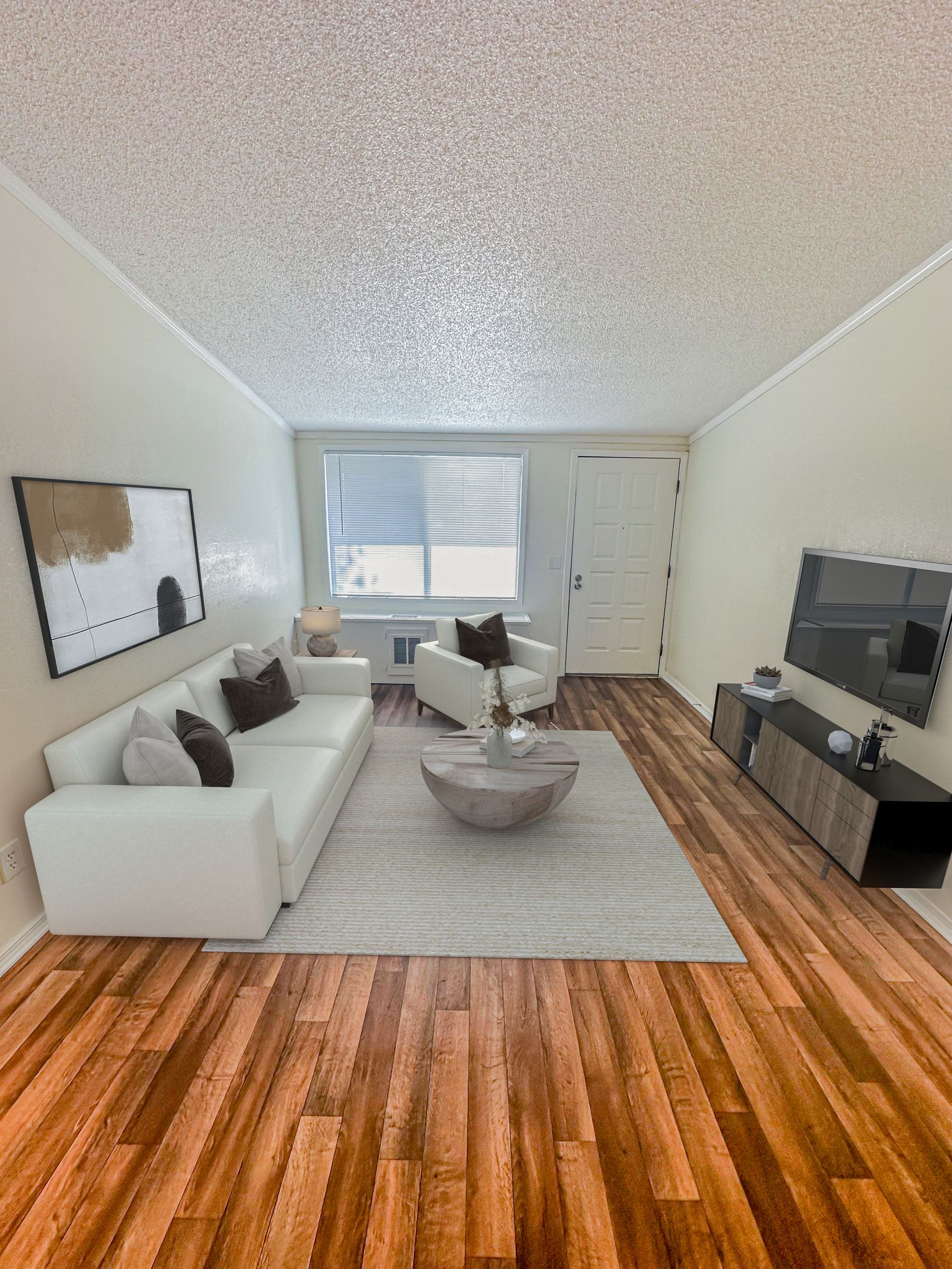 Photo of a living room with a little bit of open space