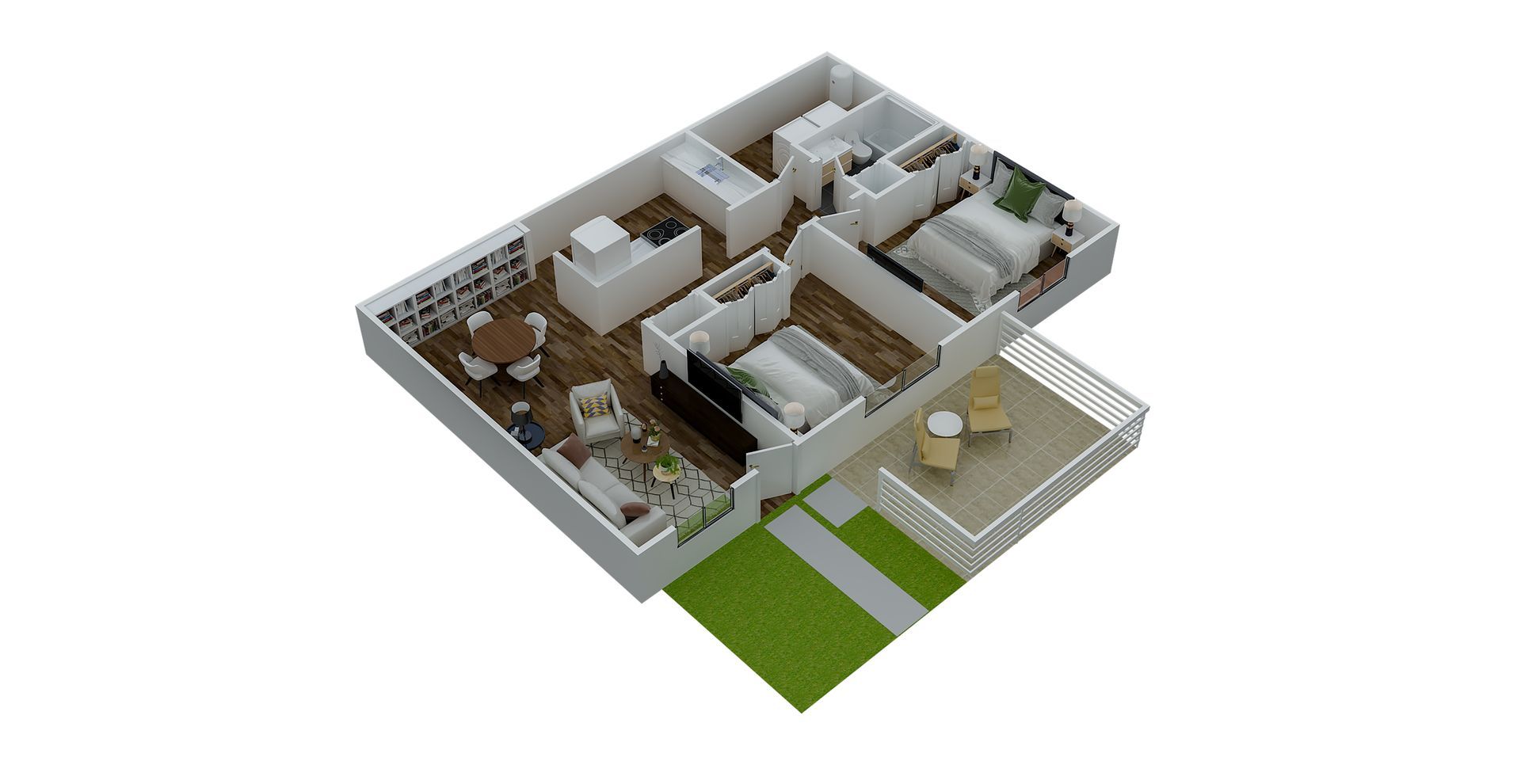 2x1 floor plan
