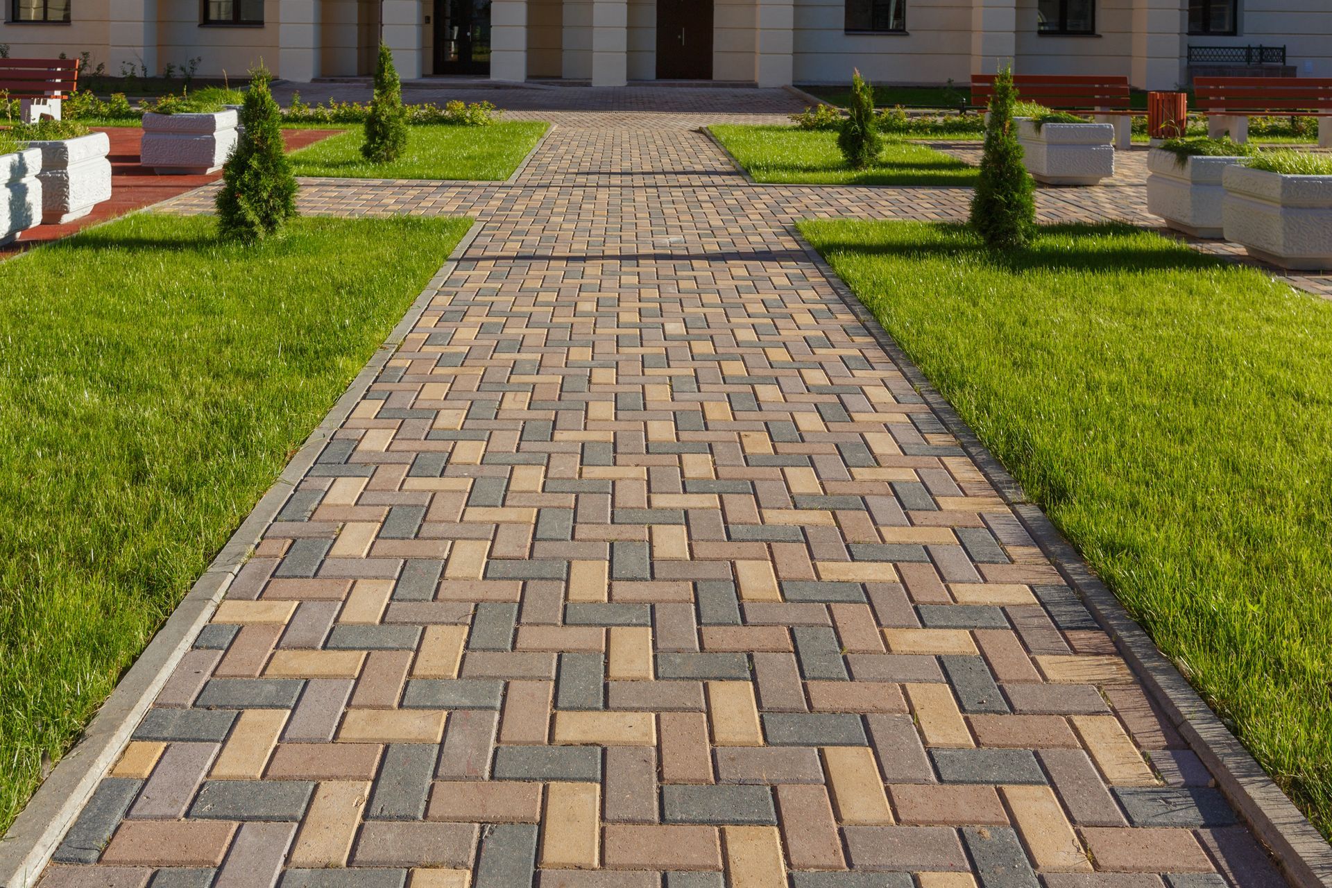 concrete patios and sidewalks