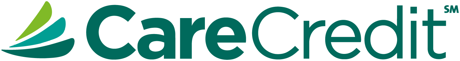A close up of the carecredit logo on a white background