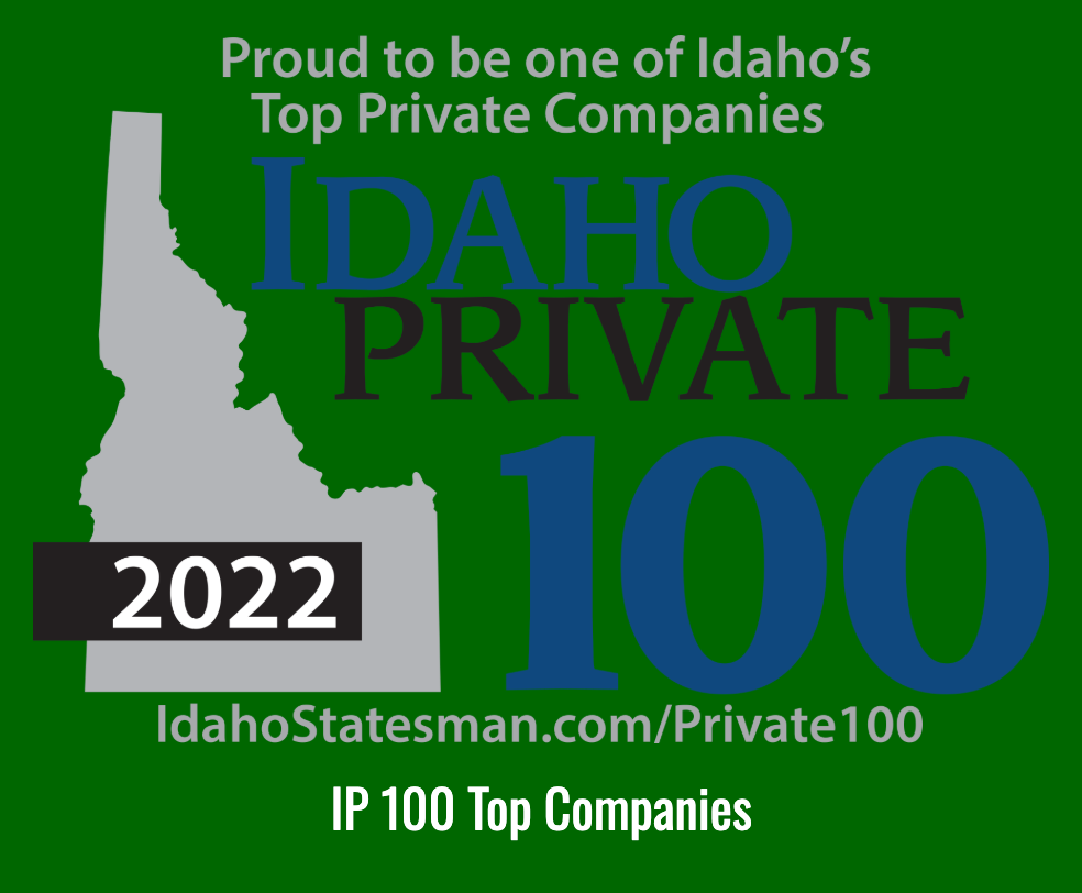 Idaho Private 100 graphic with state silhouette, green background, and 2022 label