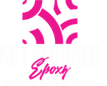 Logo: Pink overlapping circular shapes, "Get Floored Epoxy" text.