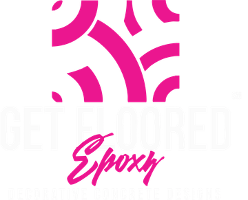 Logo: Pink overlapping circular shapes, "Get Floored Epoxy" text.