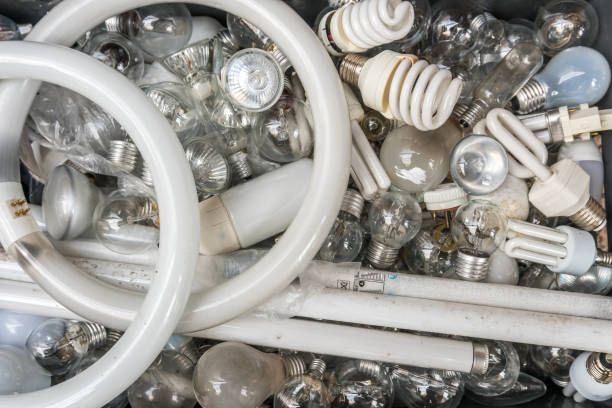 There are many different types of light bulbs in this pile.