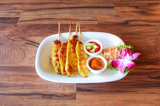 Chicken Satay with sauces
