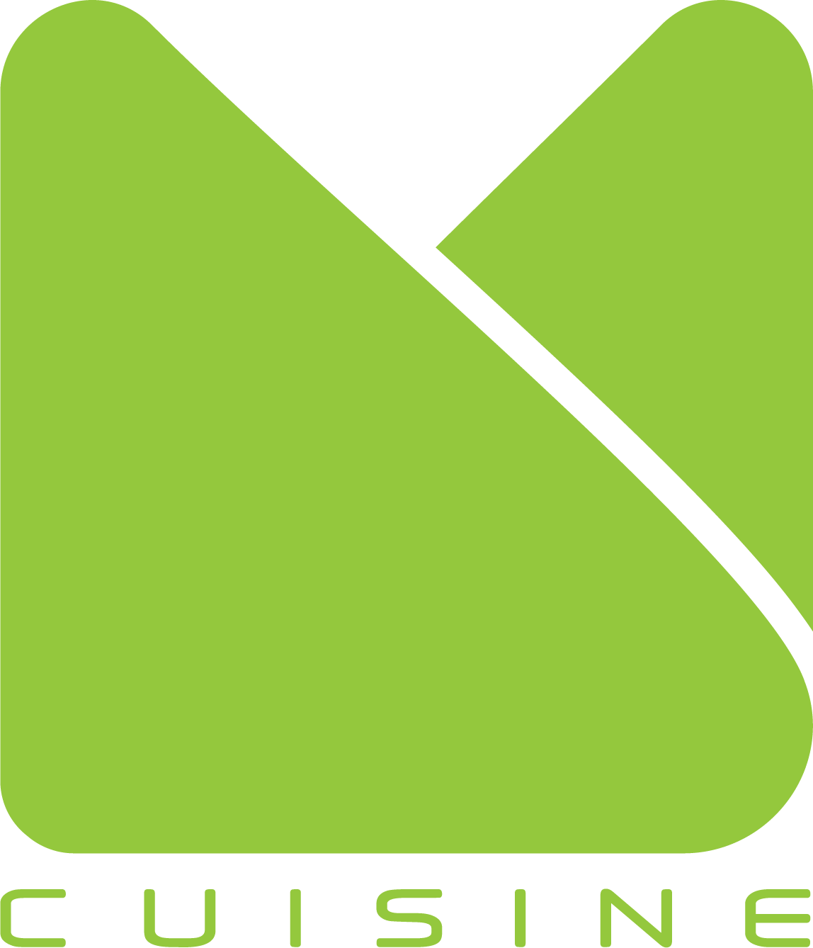 Un triangle vert avec le mot cuisine dessus.
