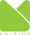 Un triangle vert avec le mot cuisine dessus.