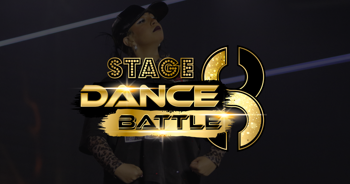 Stage Dance Battle 3 logo over a dancer silhouette on a dark background