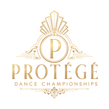 Stage Dance Battle gold and black logo with bold stylized lettering and circular emblem