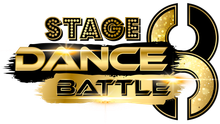 Stage Dance Battle gold and black logo with bold stylized lettering and circular emblem