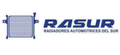 Un logotipo para rasur radiadores automotrices del sur con una imagen de un radiador.