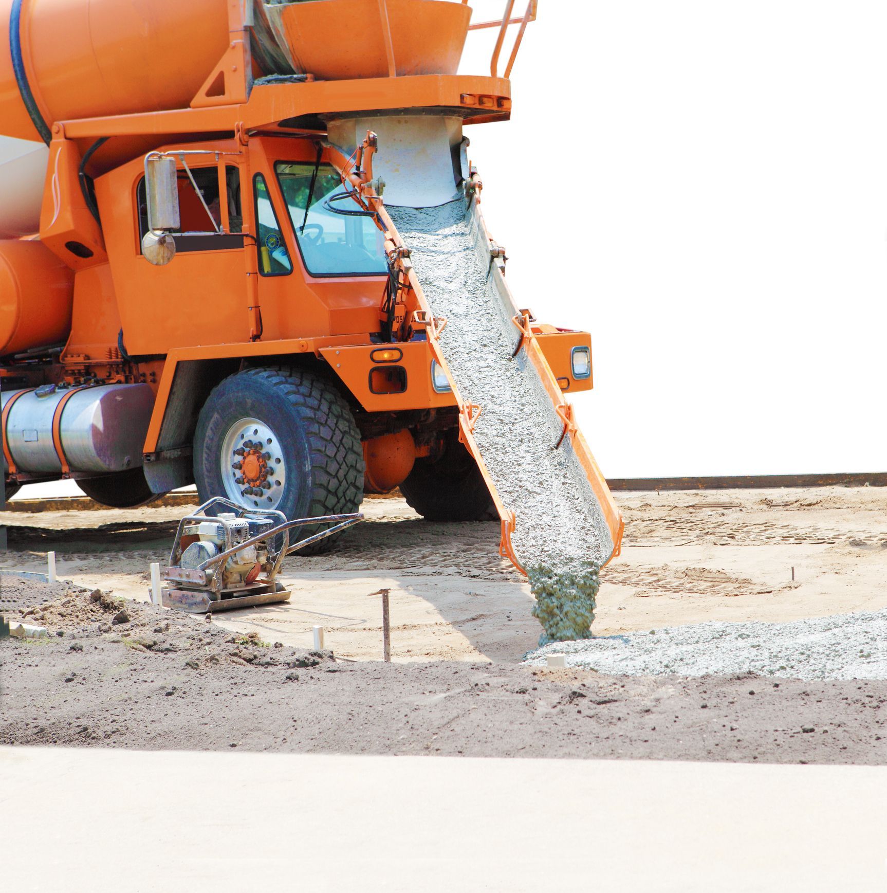 Local concrete ready-mix supplier, West Florida Concrete, pours mix into a client’s construction in Tampa, FL. Local concrete ready-mix supplier, West Florida Concrete, pours mix into a client’s construction in Tampa, FL.