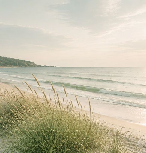 Calming beach scene