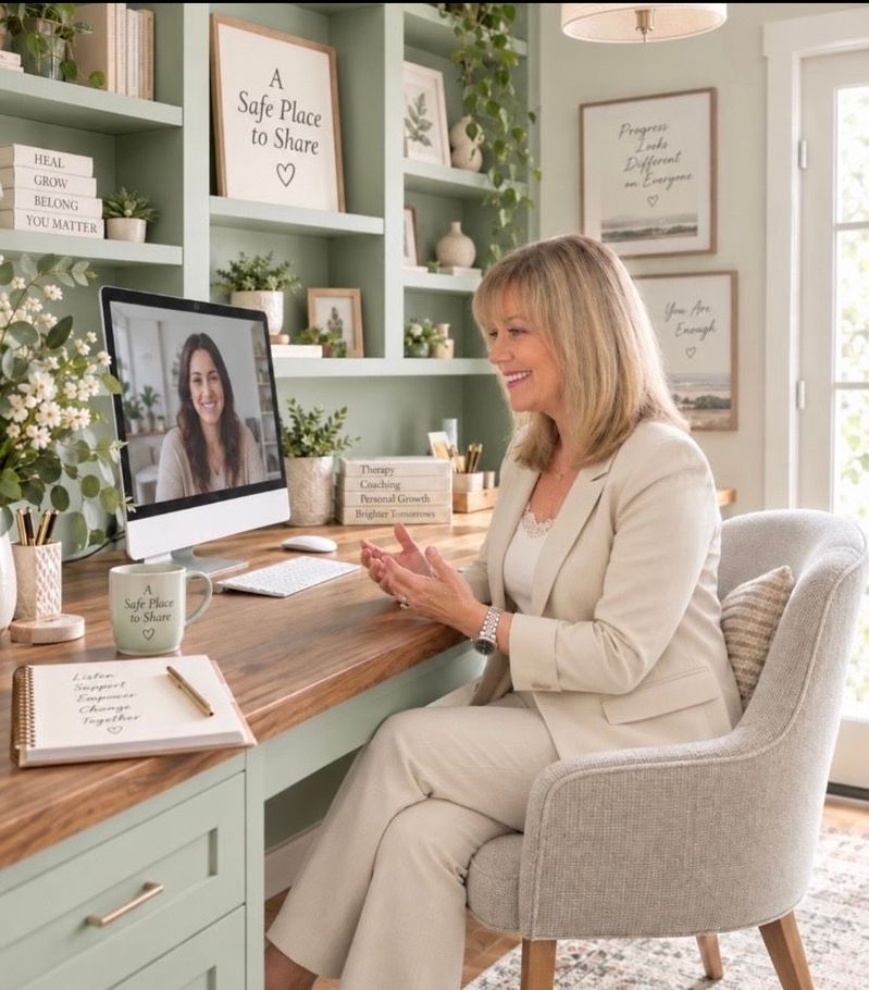 Debbie Allen in virtual therapy session