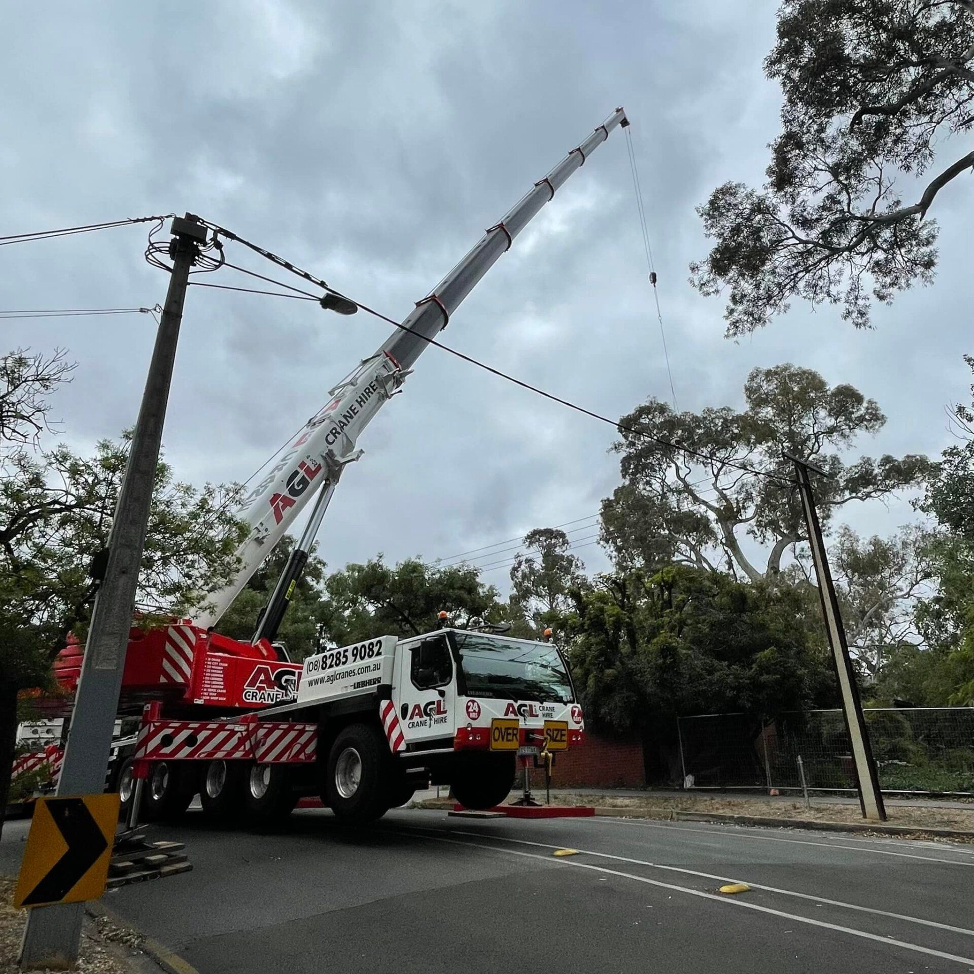 Tree Trimming Lift — Adelaide, SA — AGL & Son Crane Hire