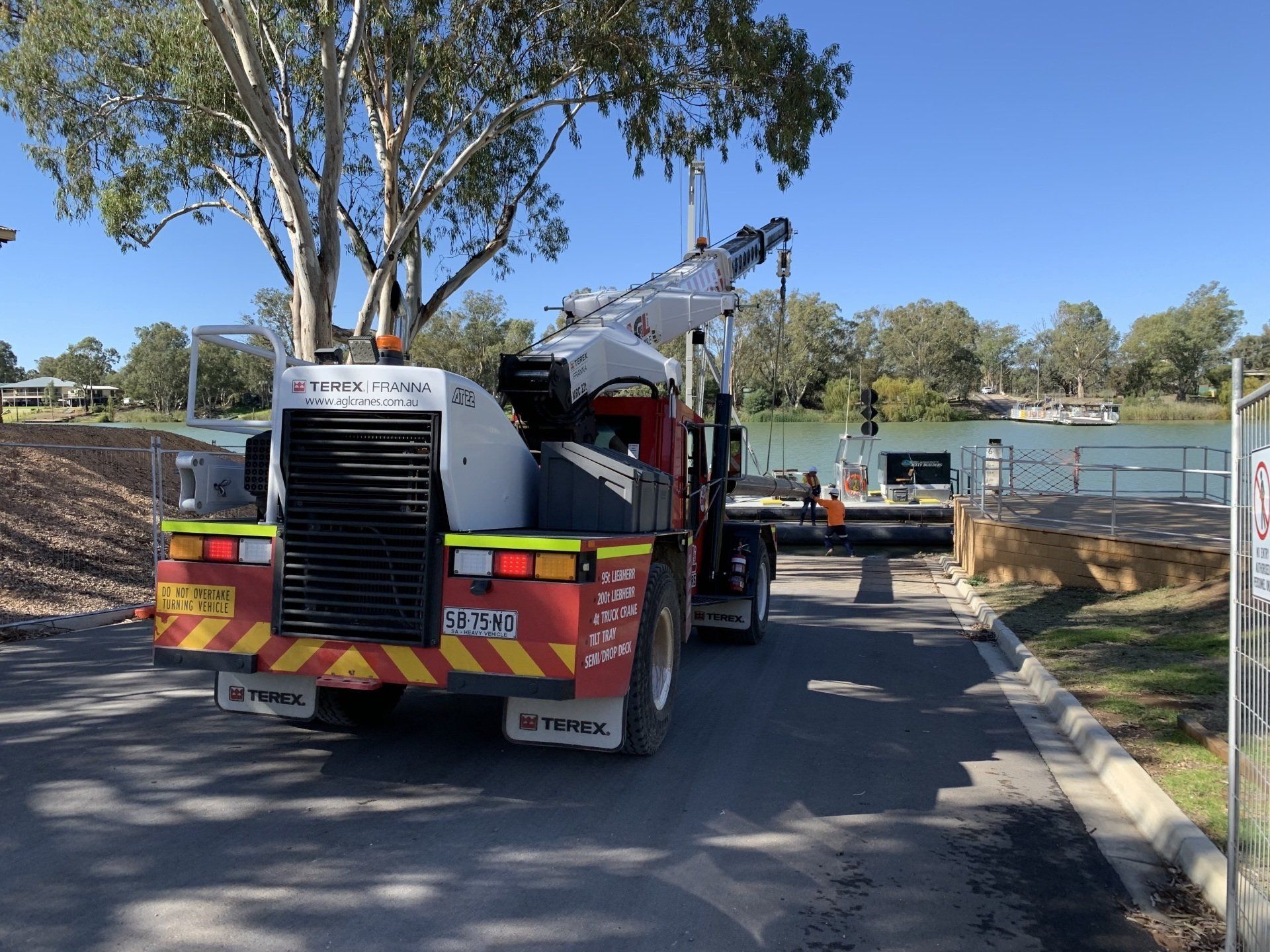 Load Crane Different Angle — Adelaide, SA — AGL & Son Crane Hire