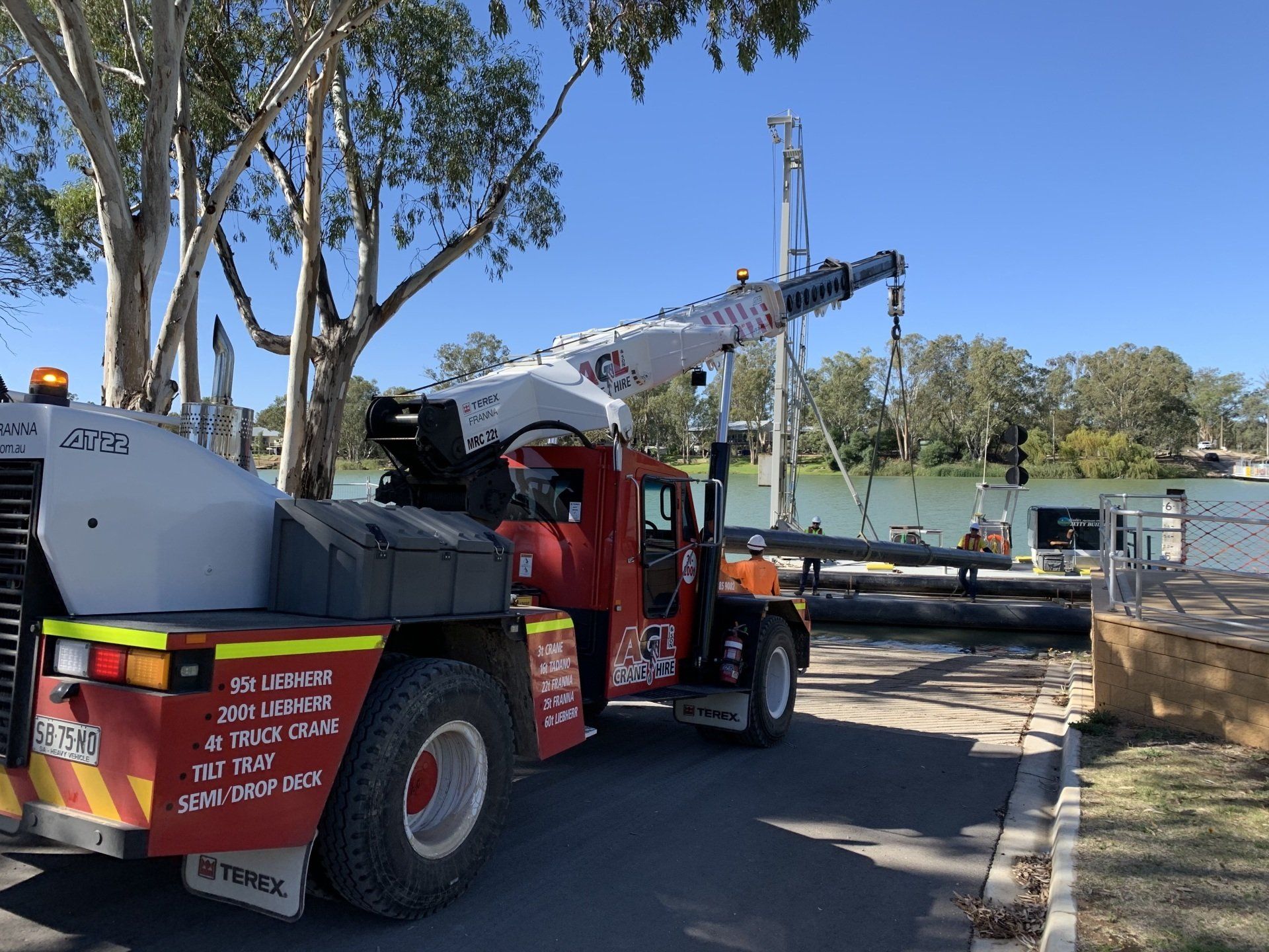 Unloading Crane — Adelaide, SA — AGL & Son Crane Hire