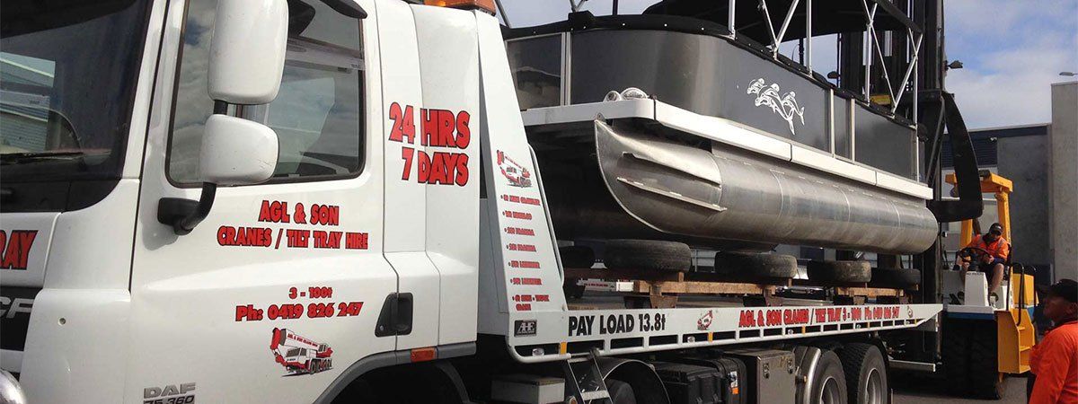 Tilt Tray Truck — Adelaide, SA — AGL & Son Crane Hire