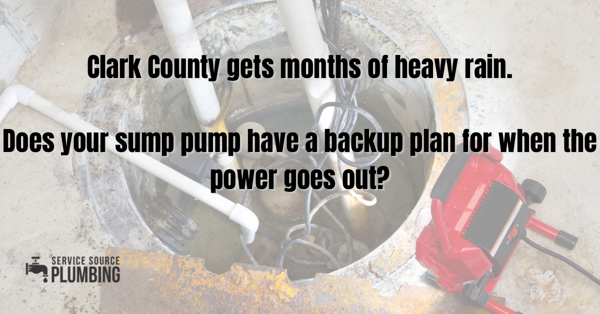 Sump pump installation Yacolt WA Service Source Plumbing Clark County basement flooding