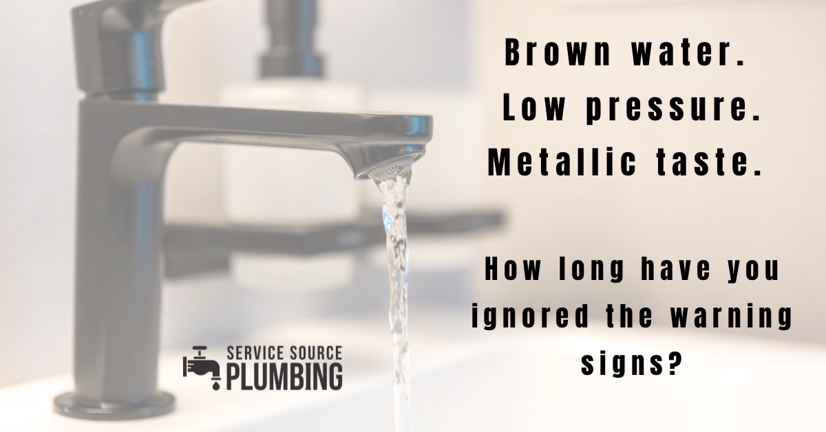 Corroding pipes Yacolt WA Service Source Plumbing Clark County galvanized rust pipe inspection