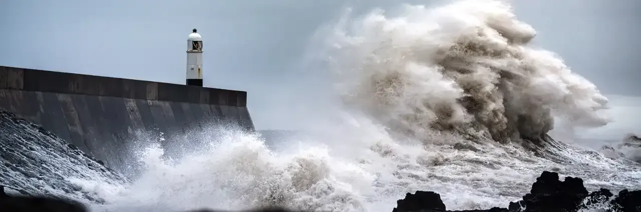 Stormy seas Lighthouse and stormy seas
