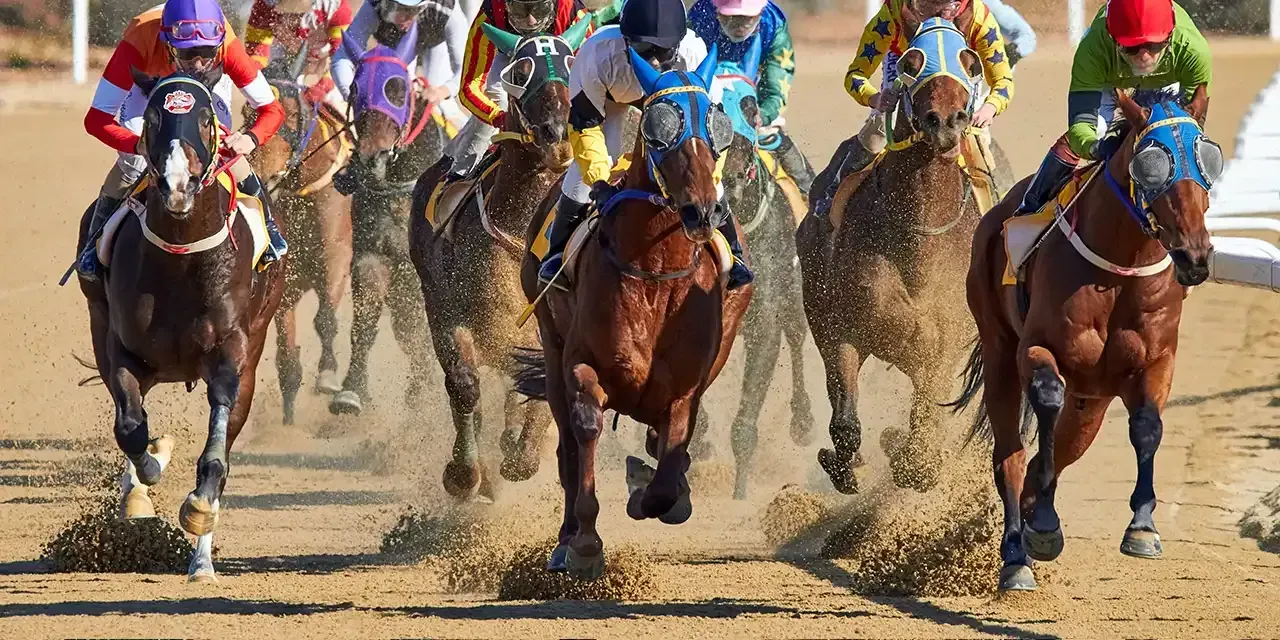 Home stretch Horses turning into the home stretch