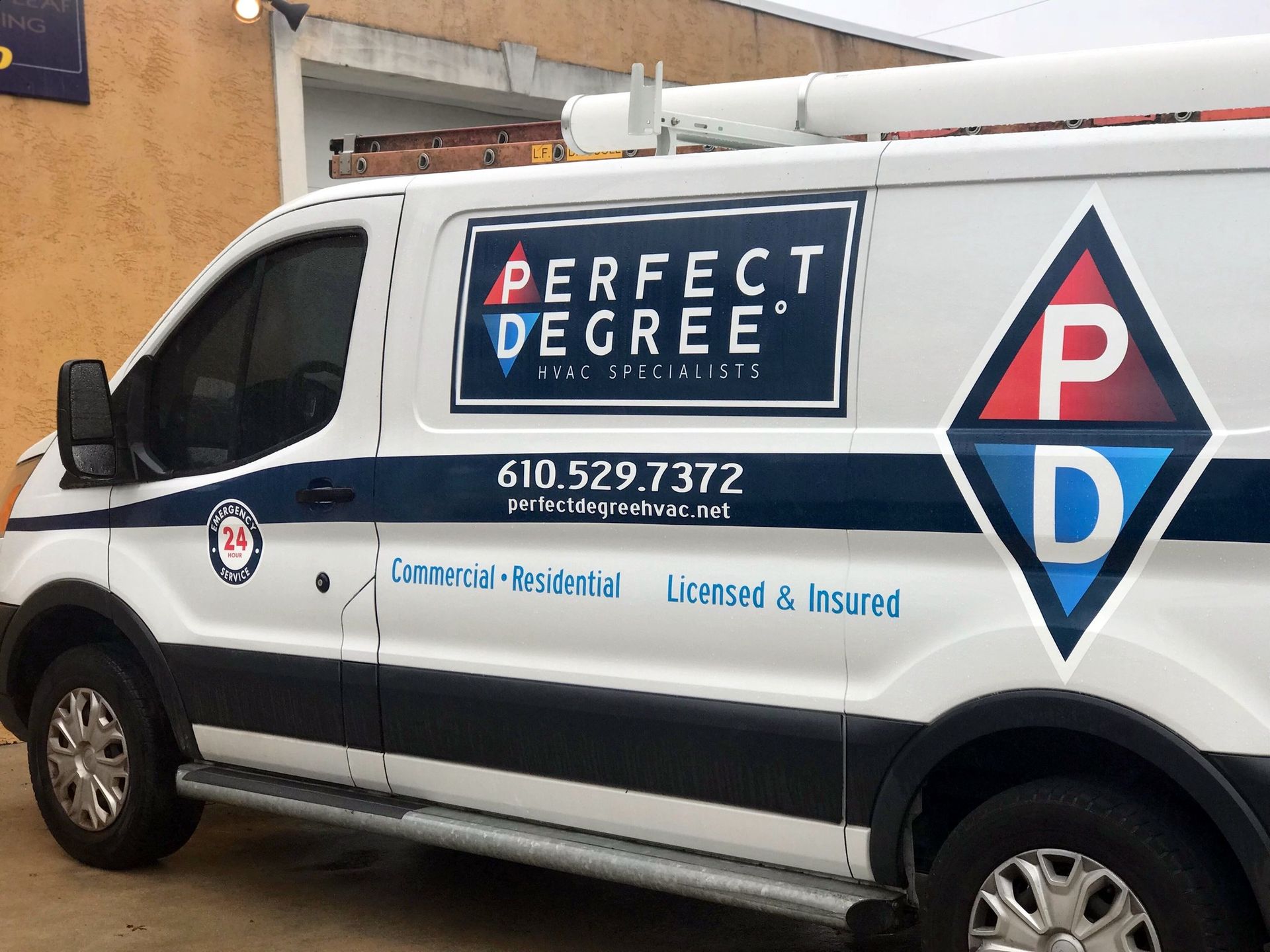 White service van with