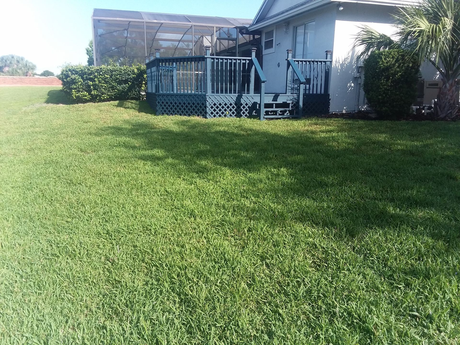 A house with a large lawn in front of it