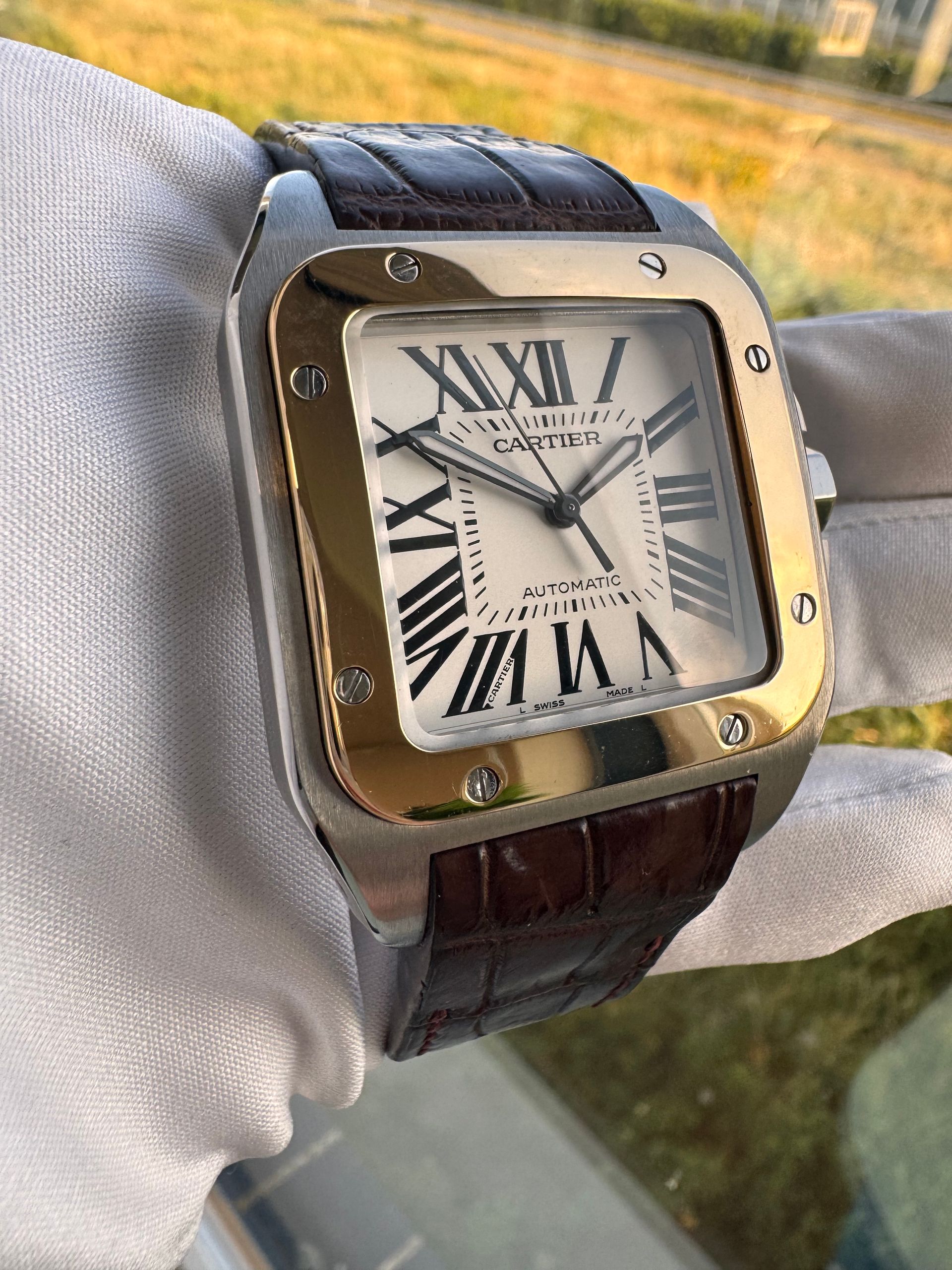 Cartier Santos 100 XL
Ref. 2656, Staal/gouden kast, Mechanisch automaat